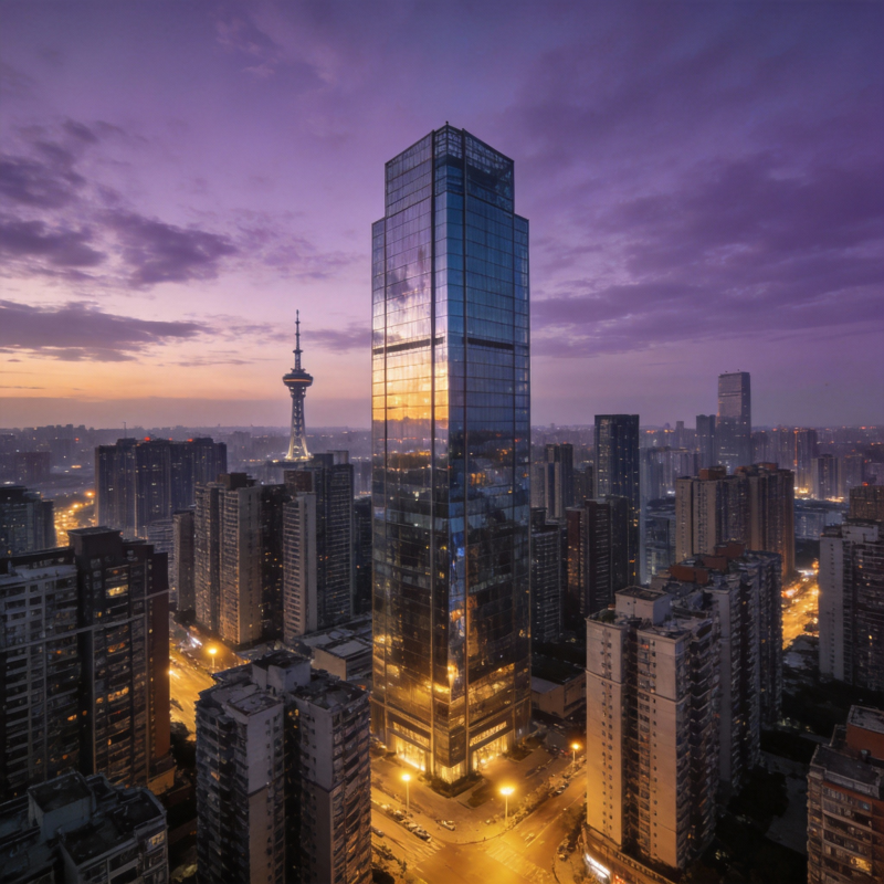 城市夜景高楼林立图片