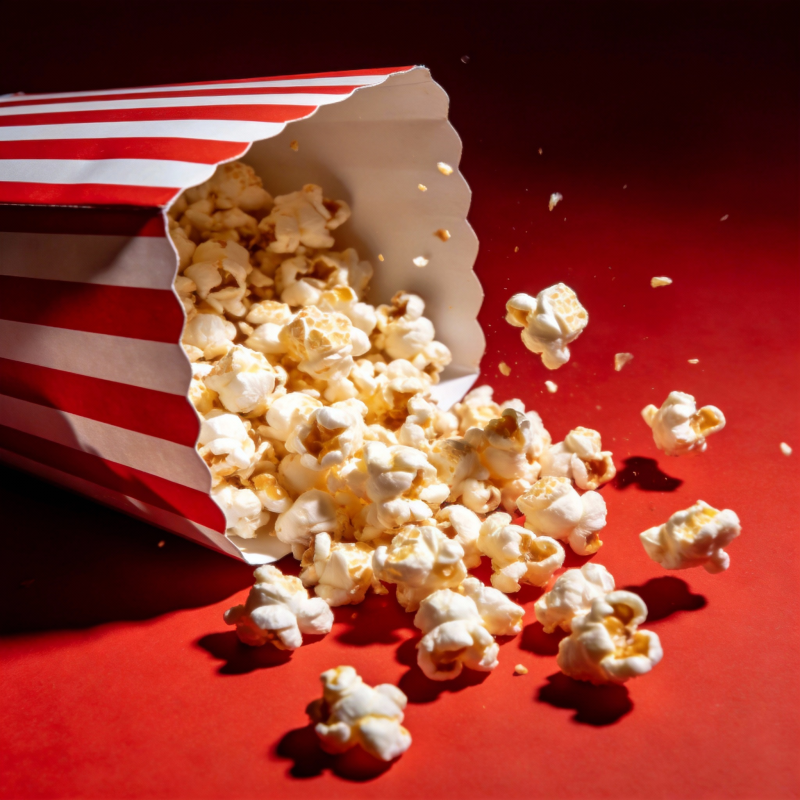 爆米花倾泻而出图片