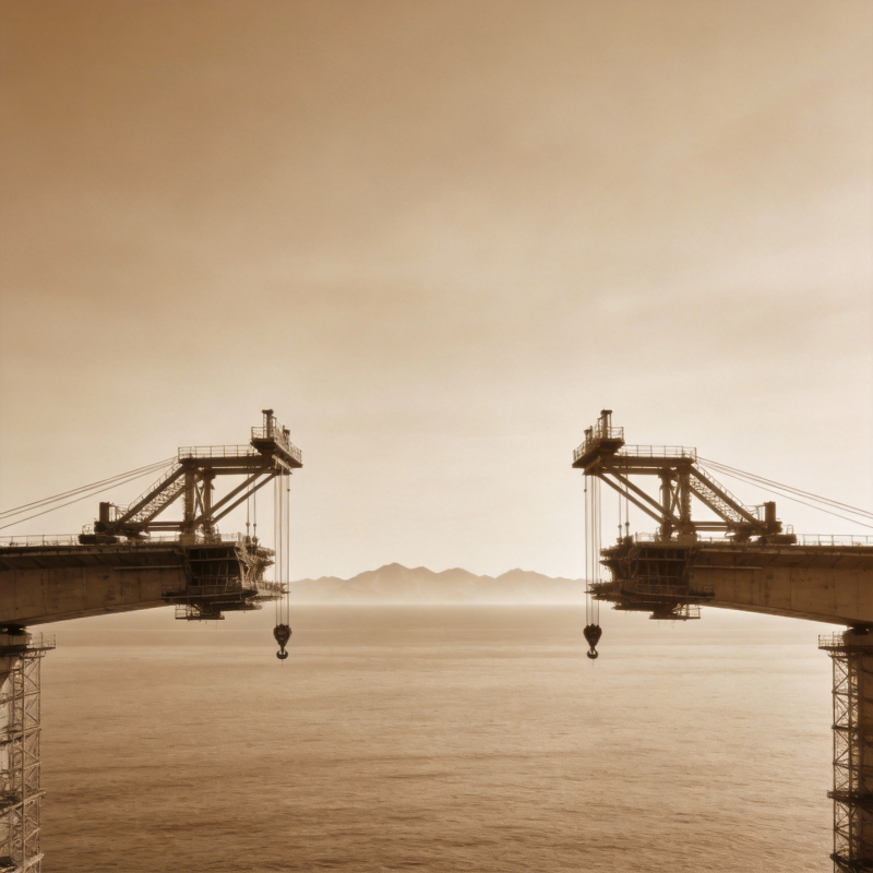 跨海大桥建设中图片