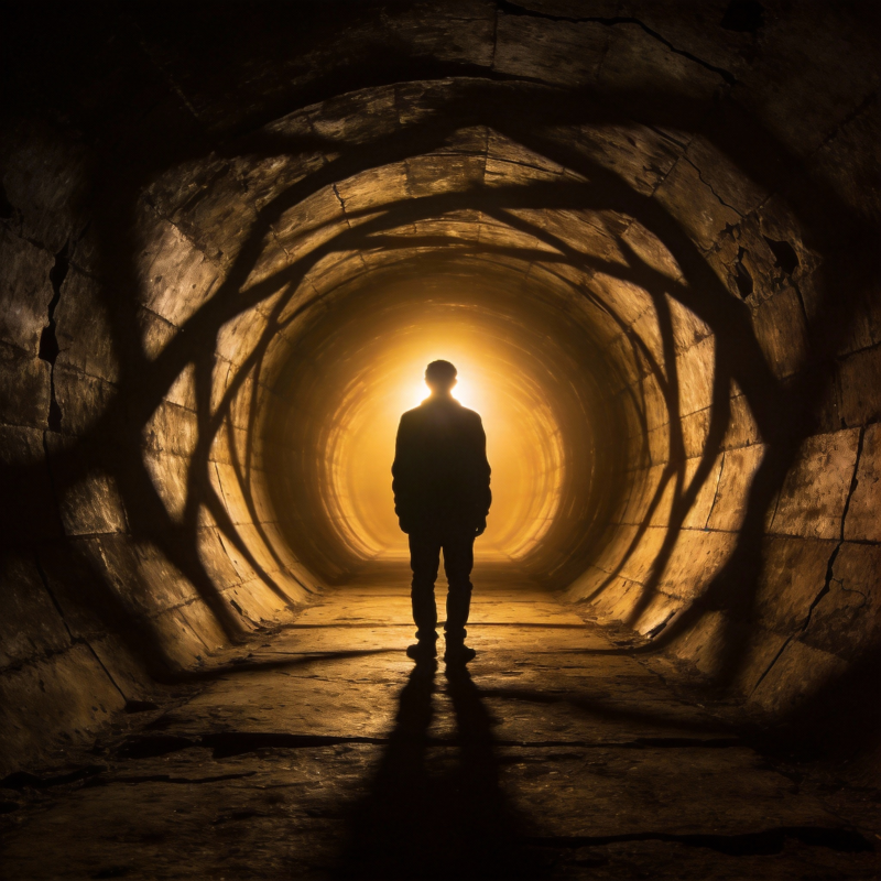 隧道尽头的光图片