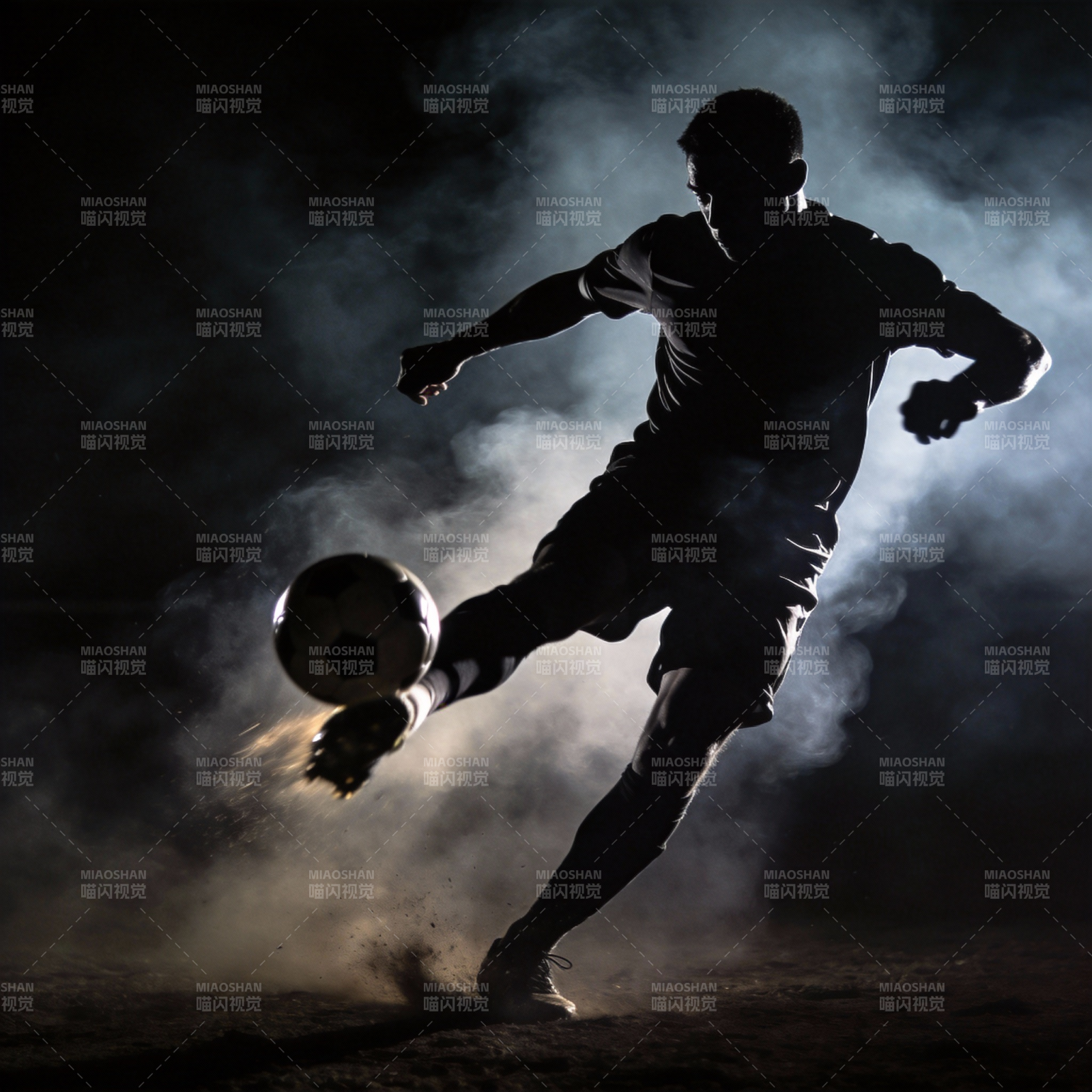 足球运动员踢球瞬间图片