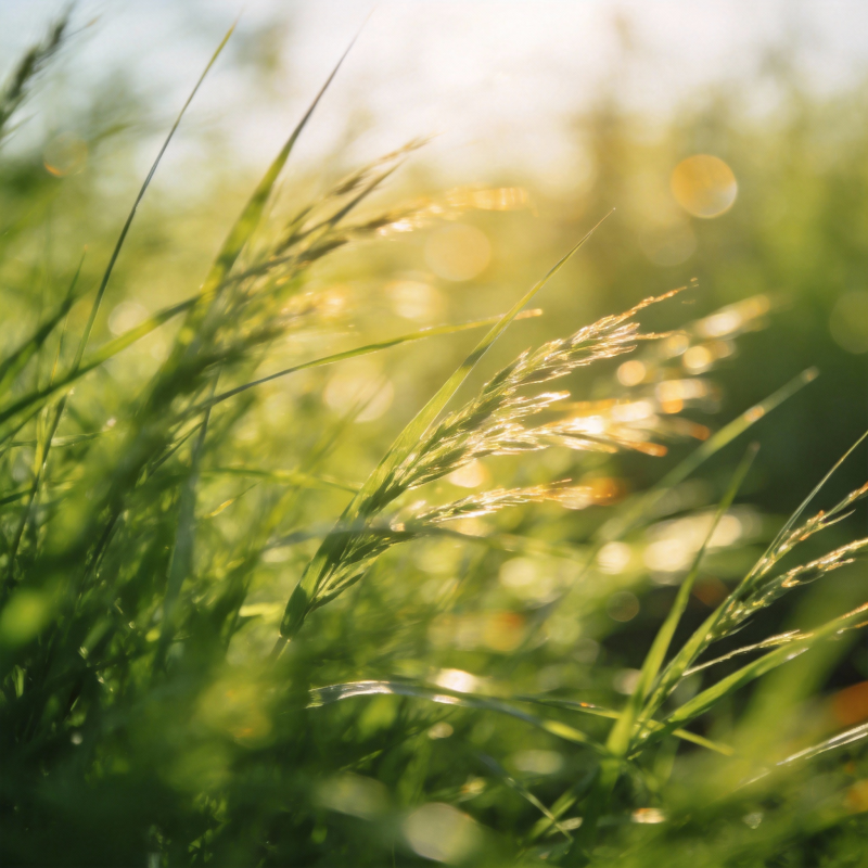 阳光下的草叶图片