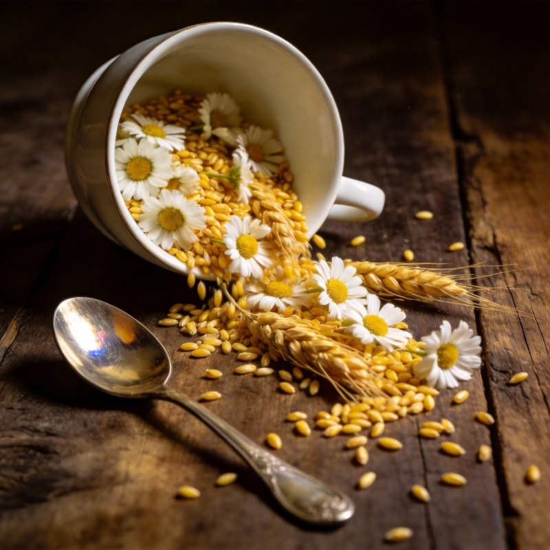 麦穗花茶溢杯香图片