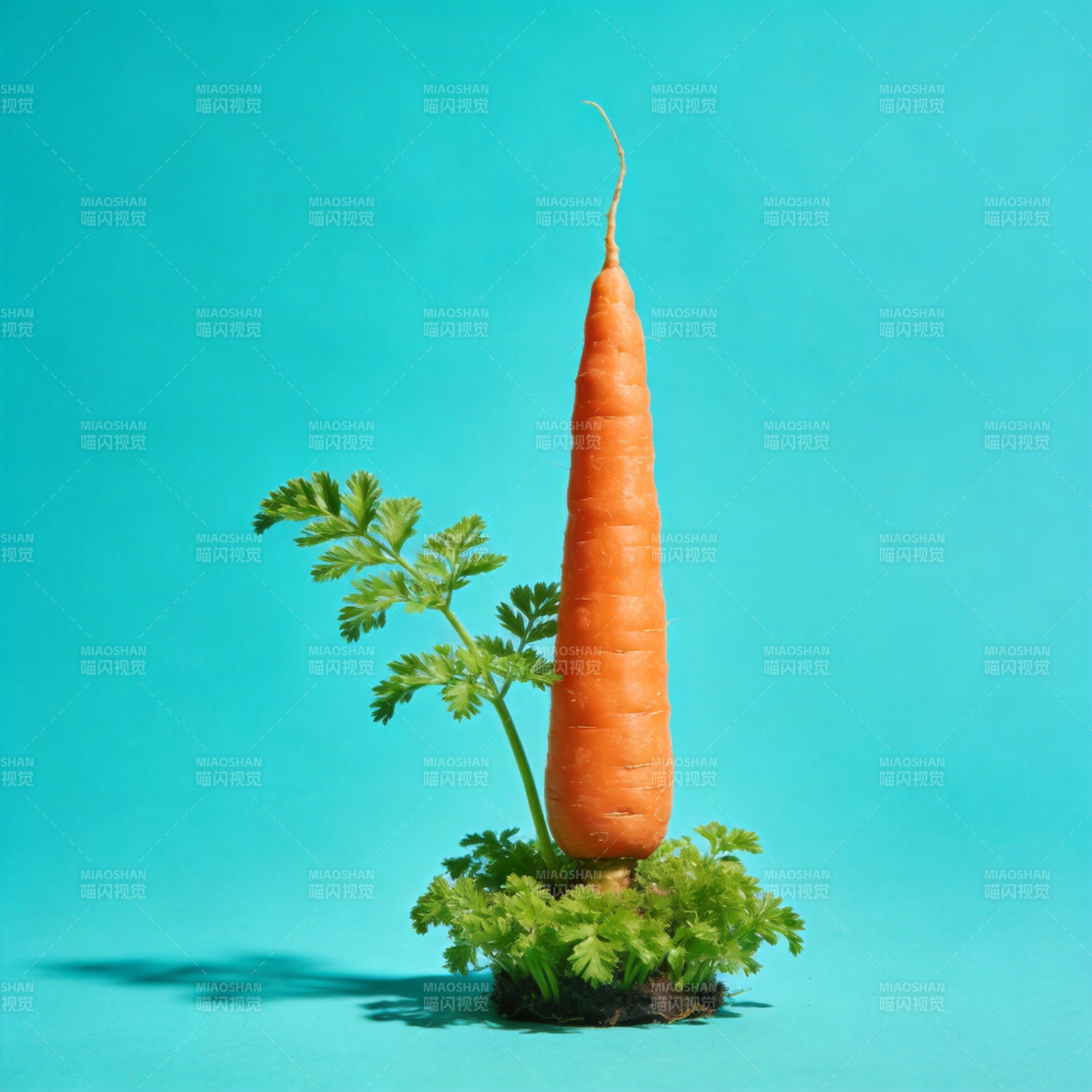 胡萝卜绿叶生长图片