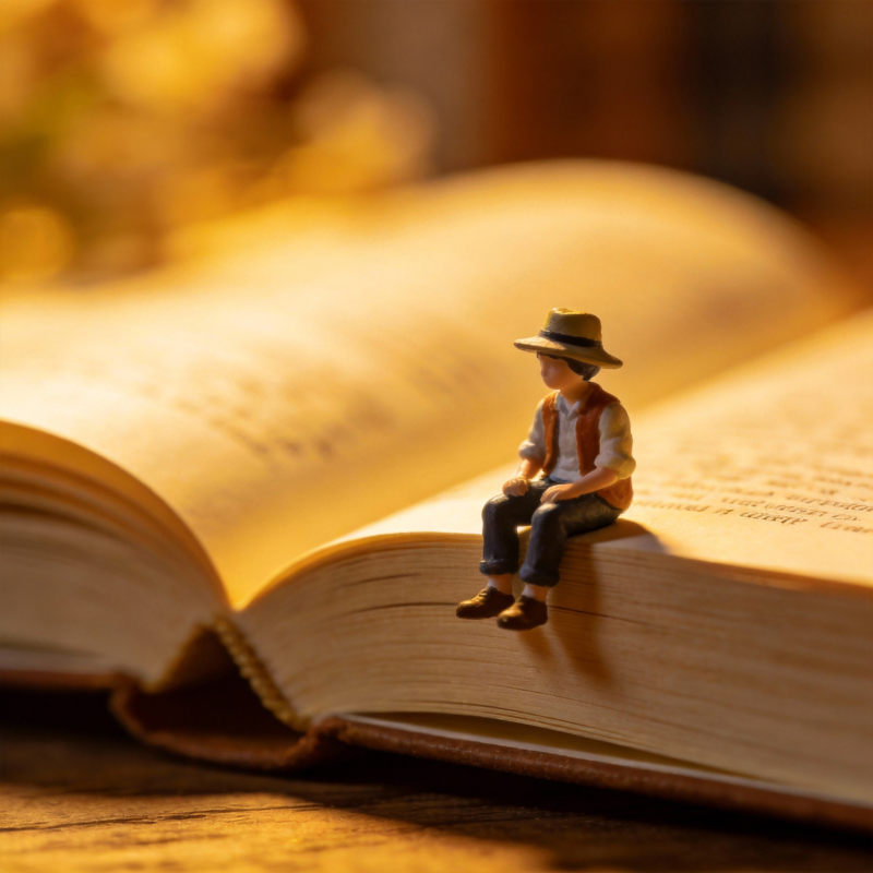 书页上的小人图片