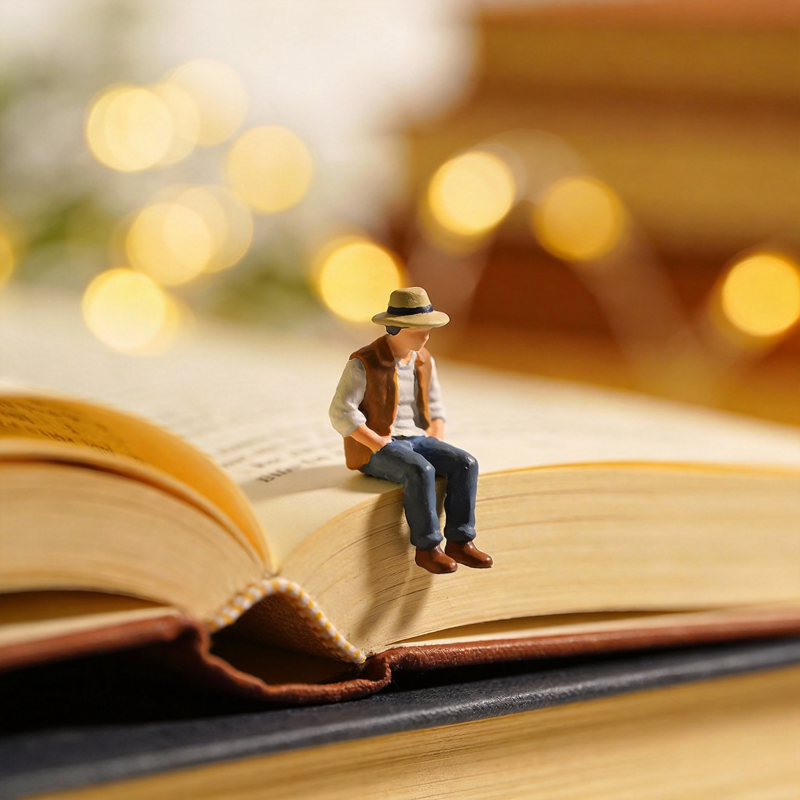 书页上的小人图片