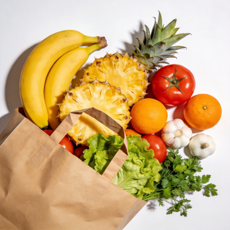 新鲜蔬果满袋香图片