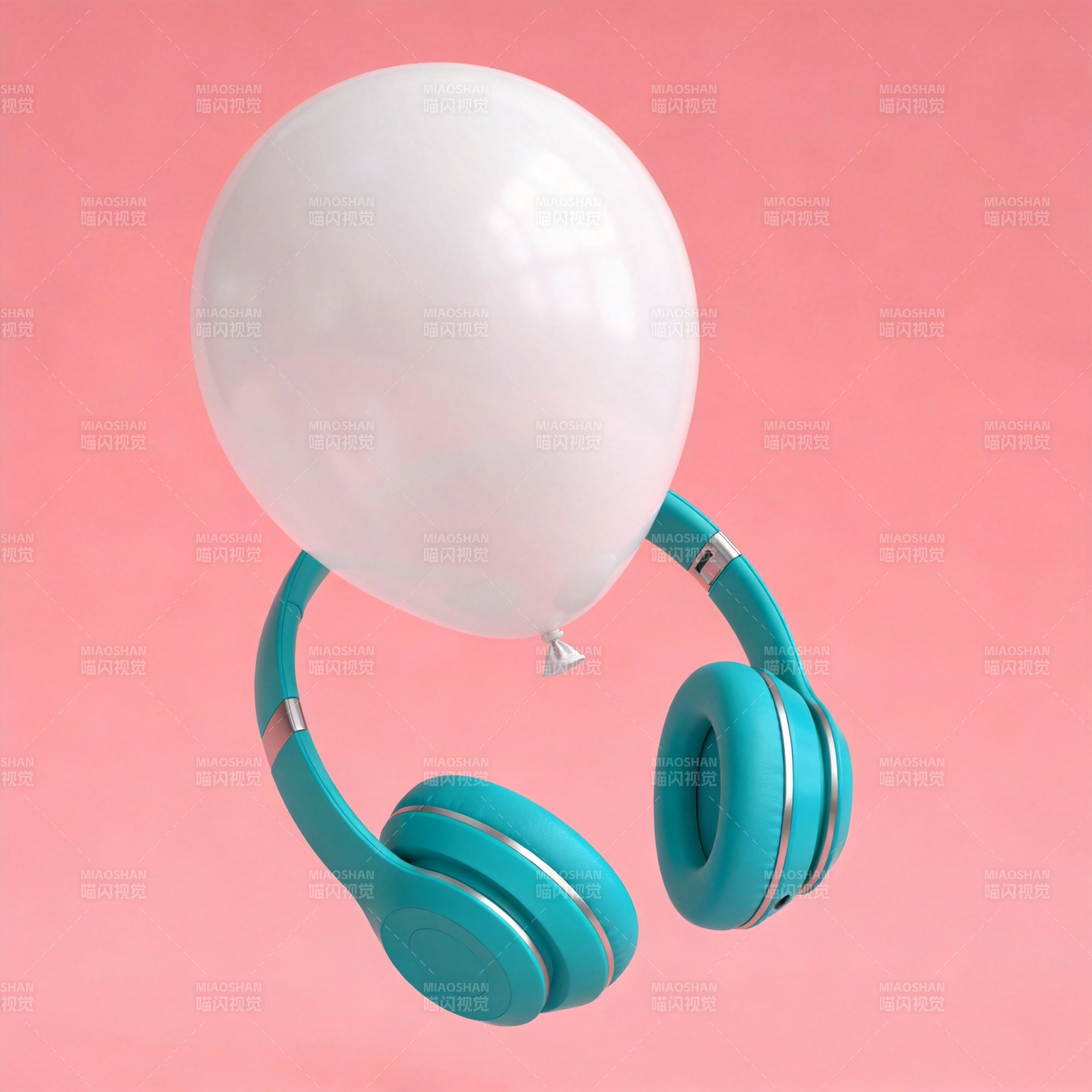 气球耳机漂浮图片