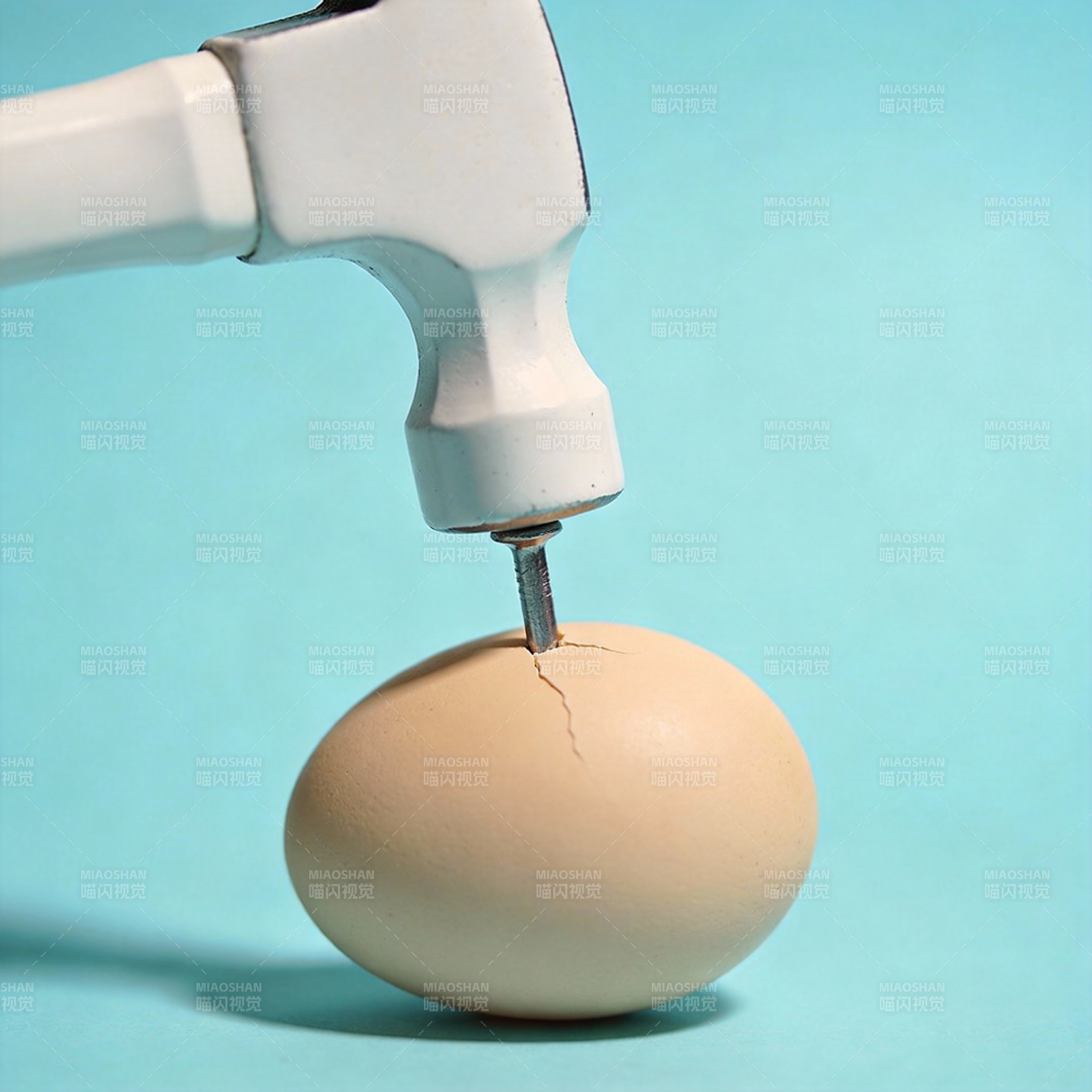 锤子敲蛋瞬间图片