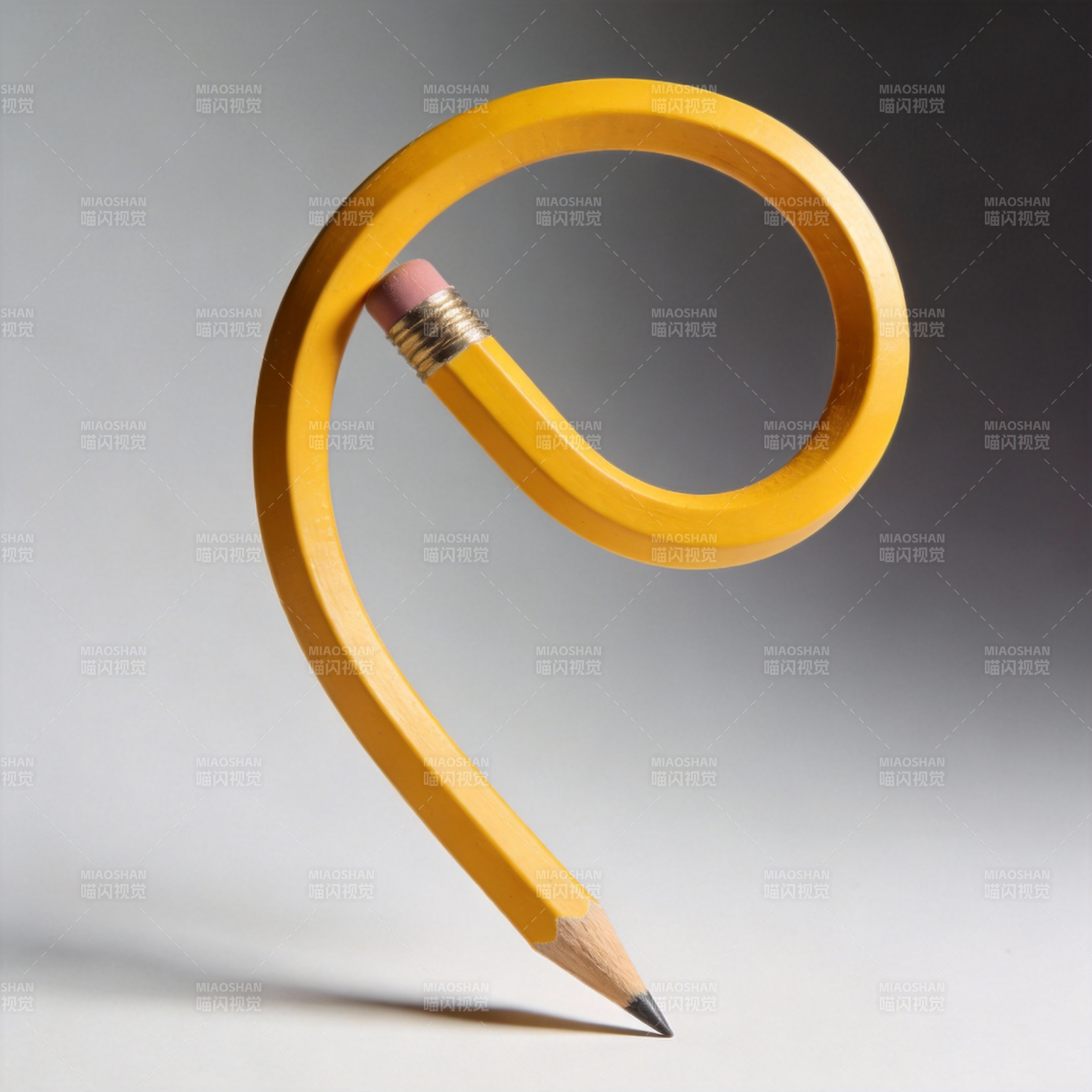 弯曲的铅笔图片