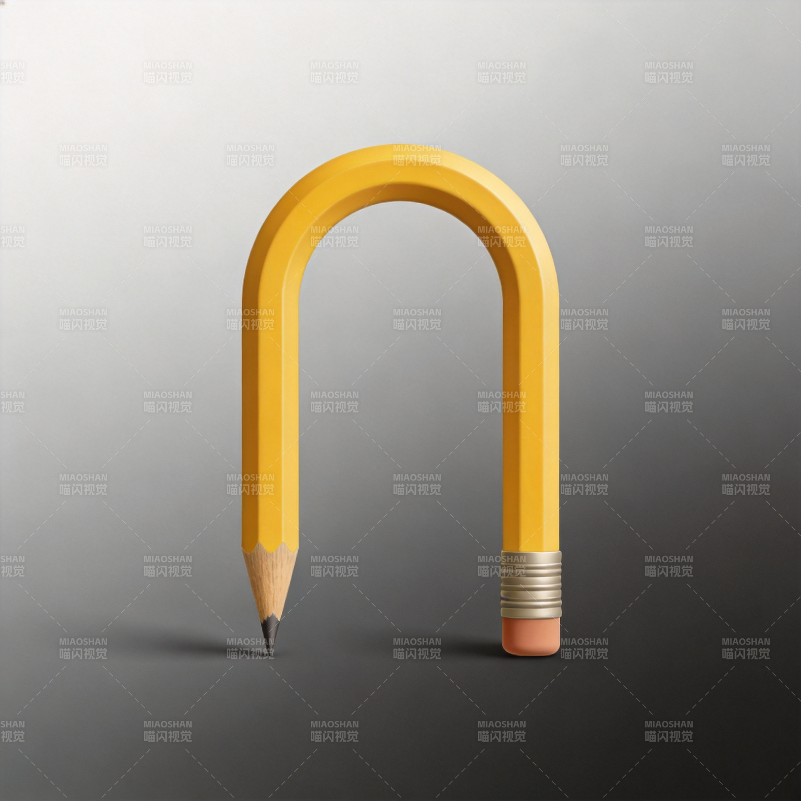 弯曲的铅笔图片