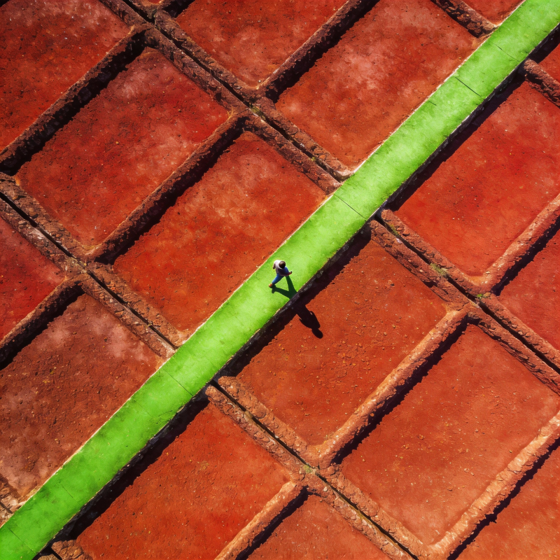 红土绿径行者图片