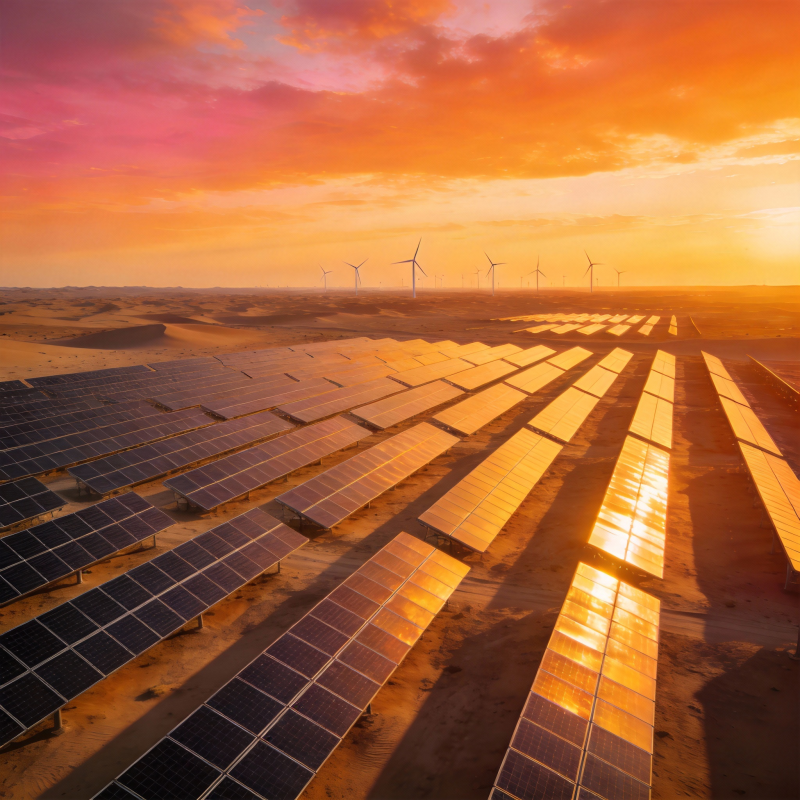 光伏与风能共舞图片