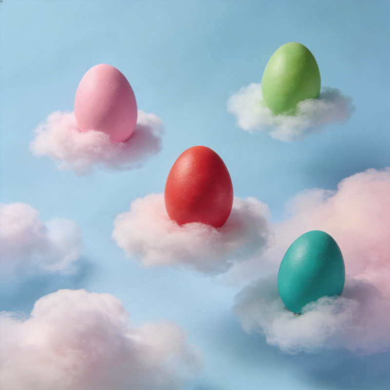 彩蛋云中漂浮图片