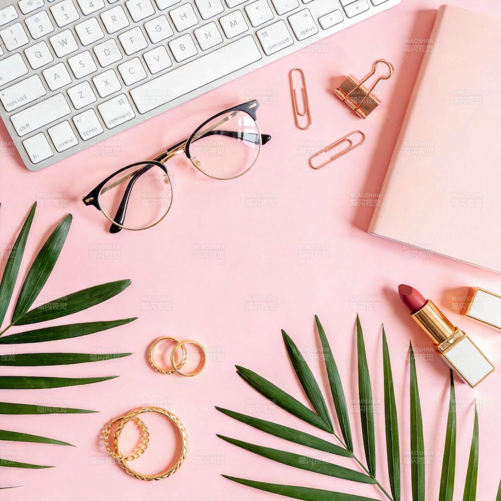 粉色桌面美学图片