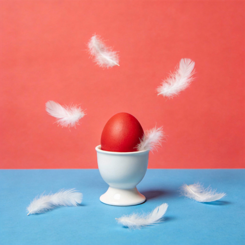 红蛋与白羽图片