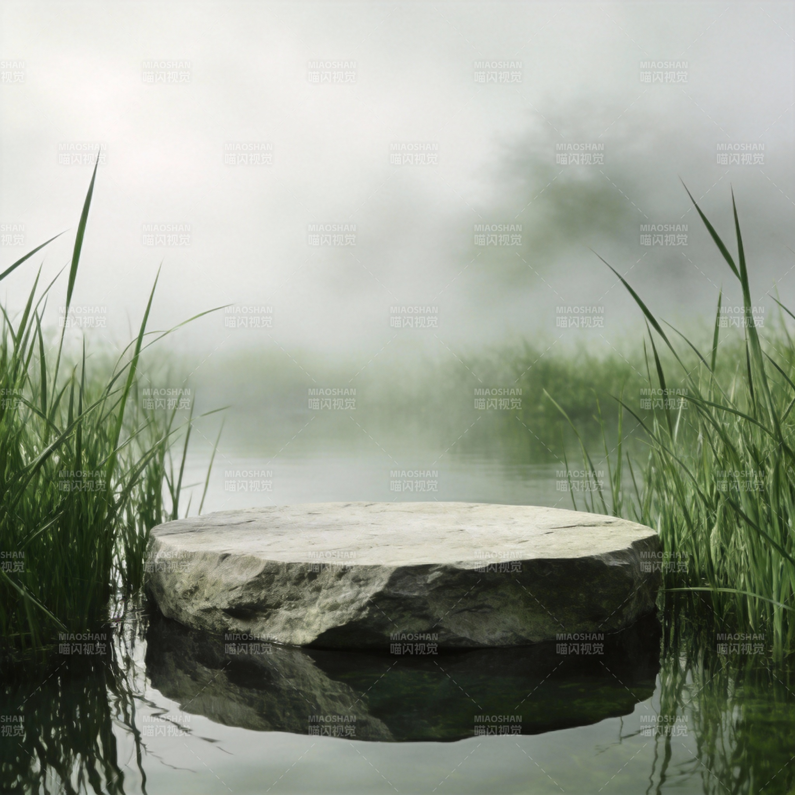 雾中石台图片