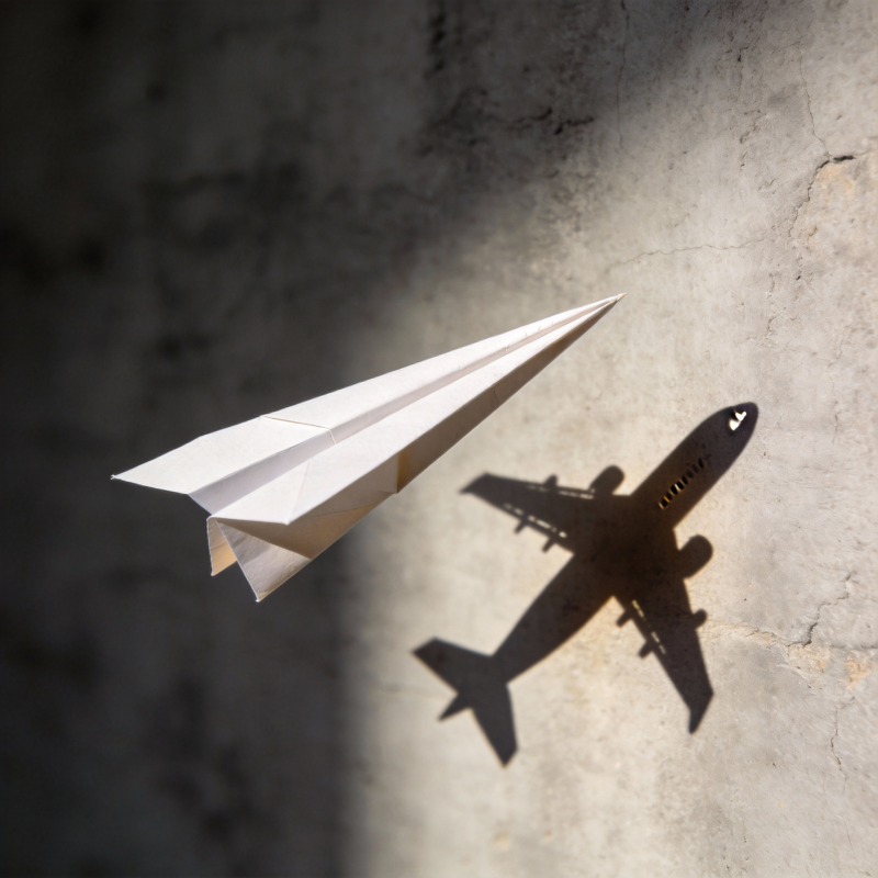 纸飞机的影子梦图片