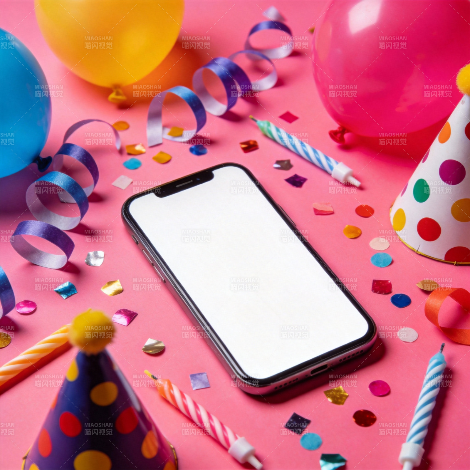 生日派对手机特写图片