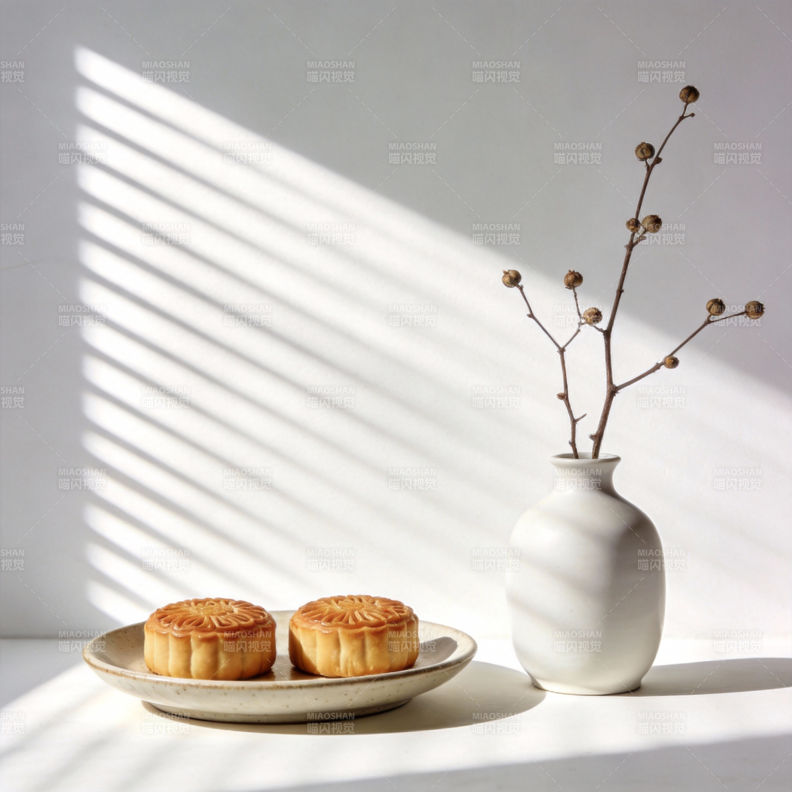 月饼与花枝静影图片