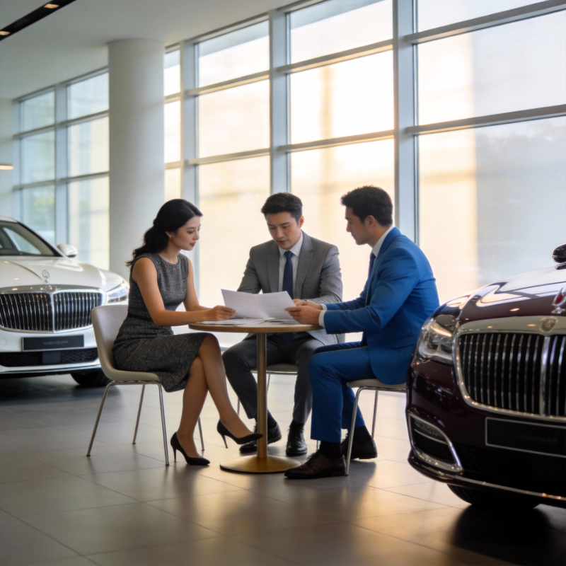 豪华车展洽谈现场图片