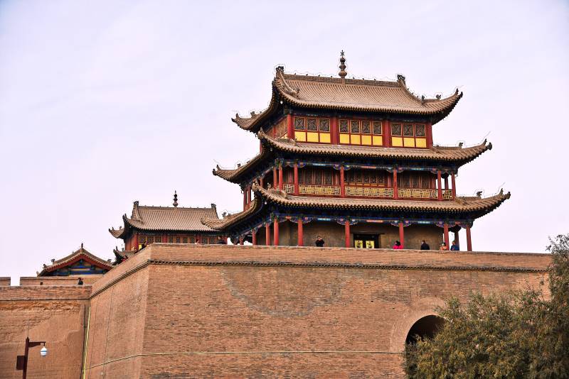 甘肃嘉峪关古城楼阁图片