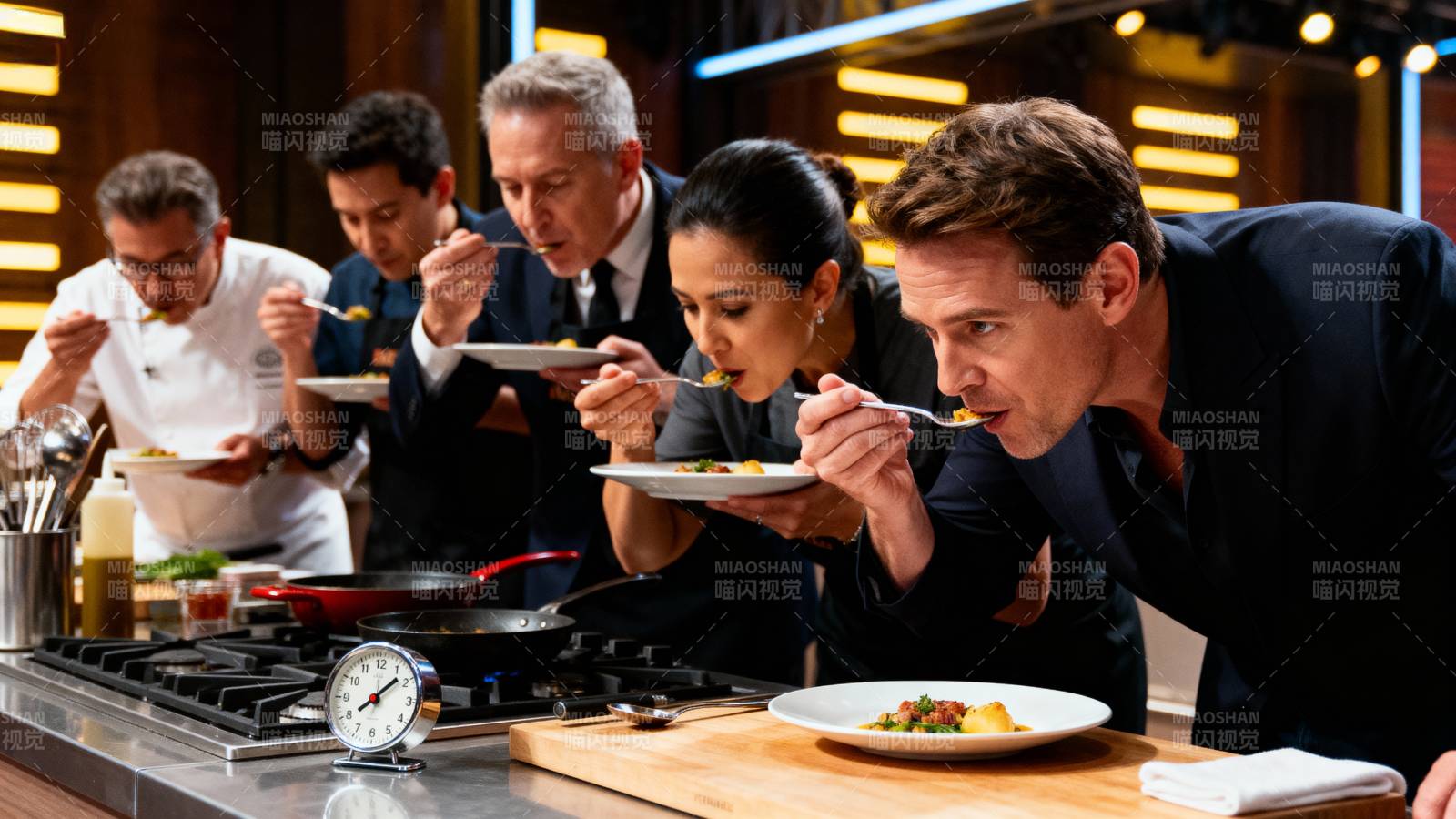 美食评审现场图片