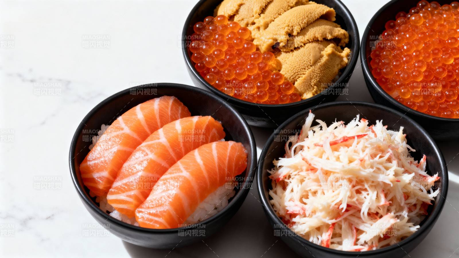 四款寿司拼盘图片