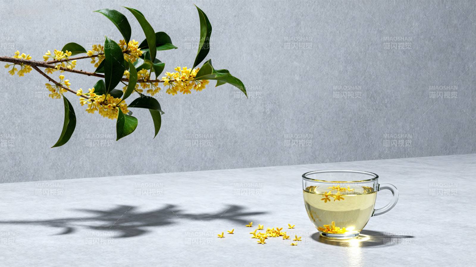 桂花茶香满溢图片