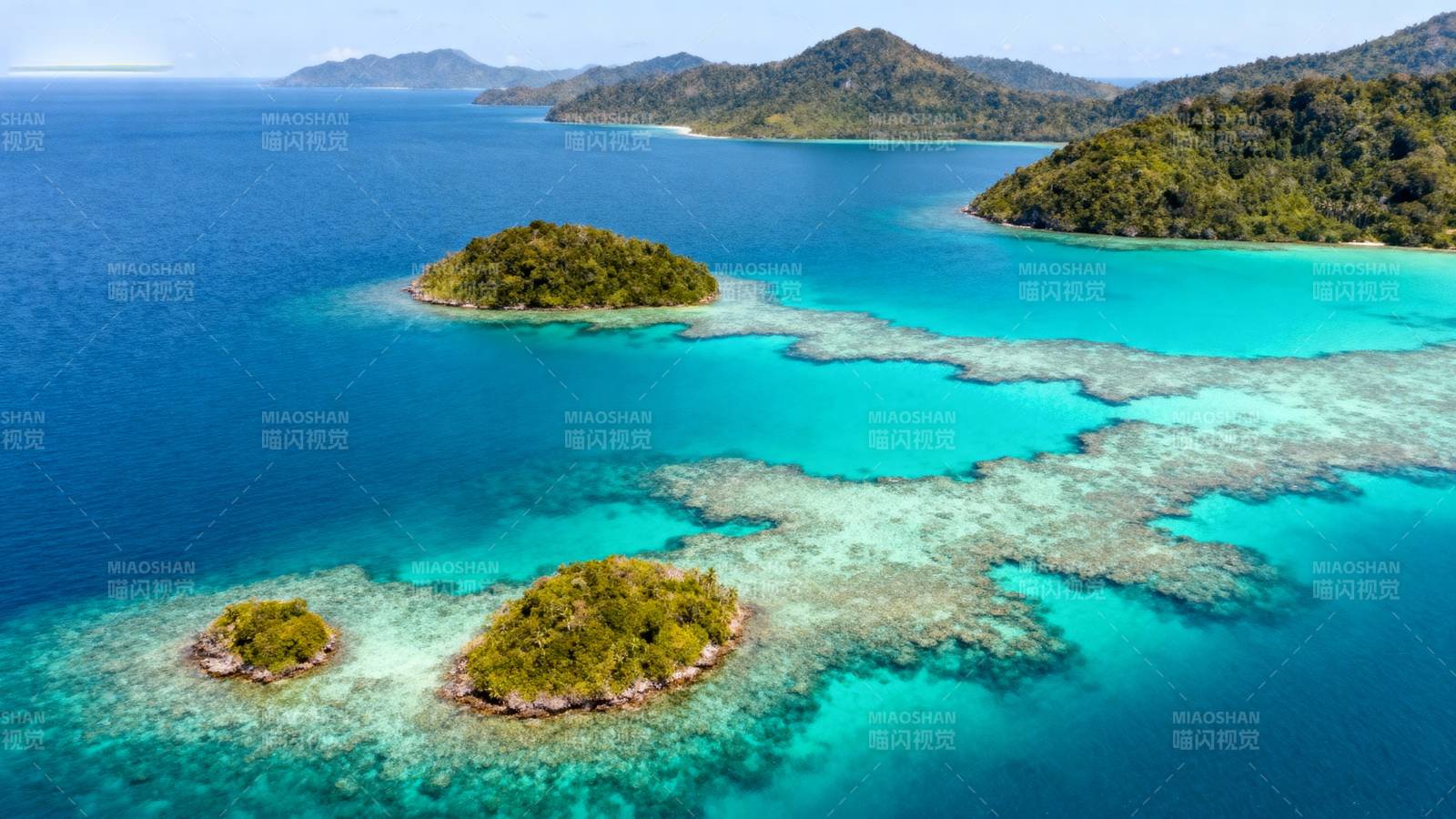 碧海绿岛风光图片