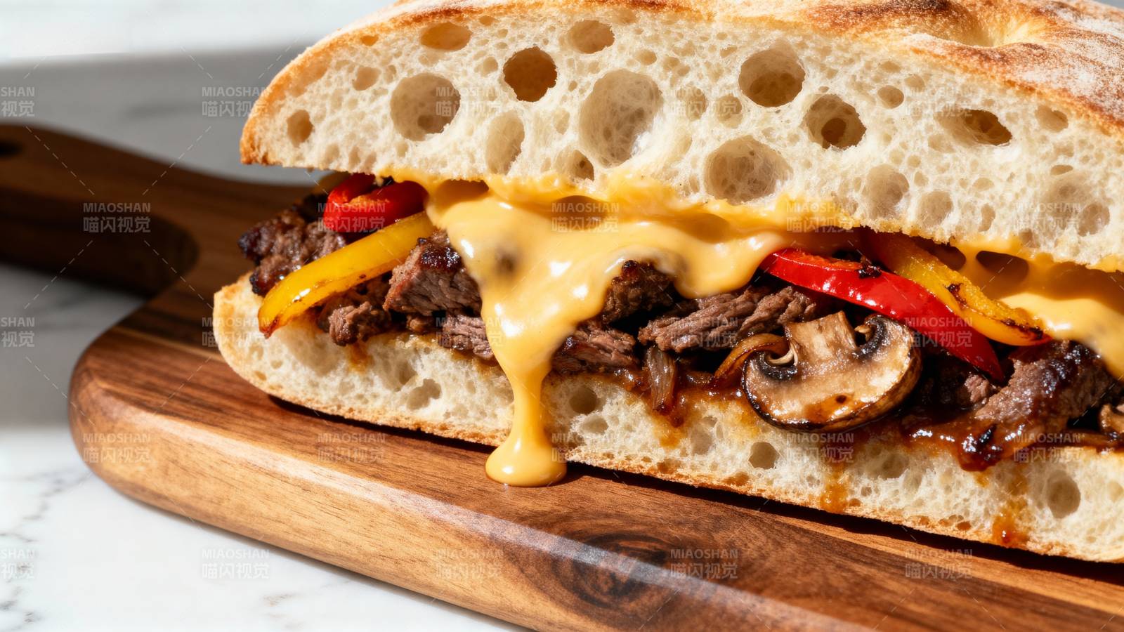 美味牛肉三明治图片