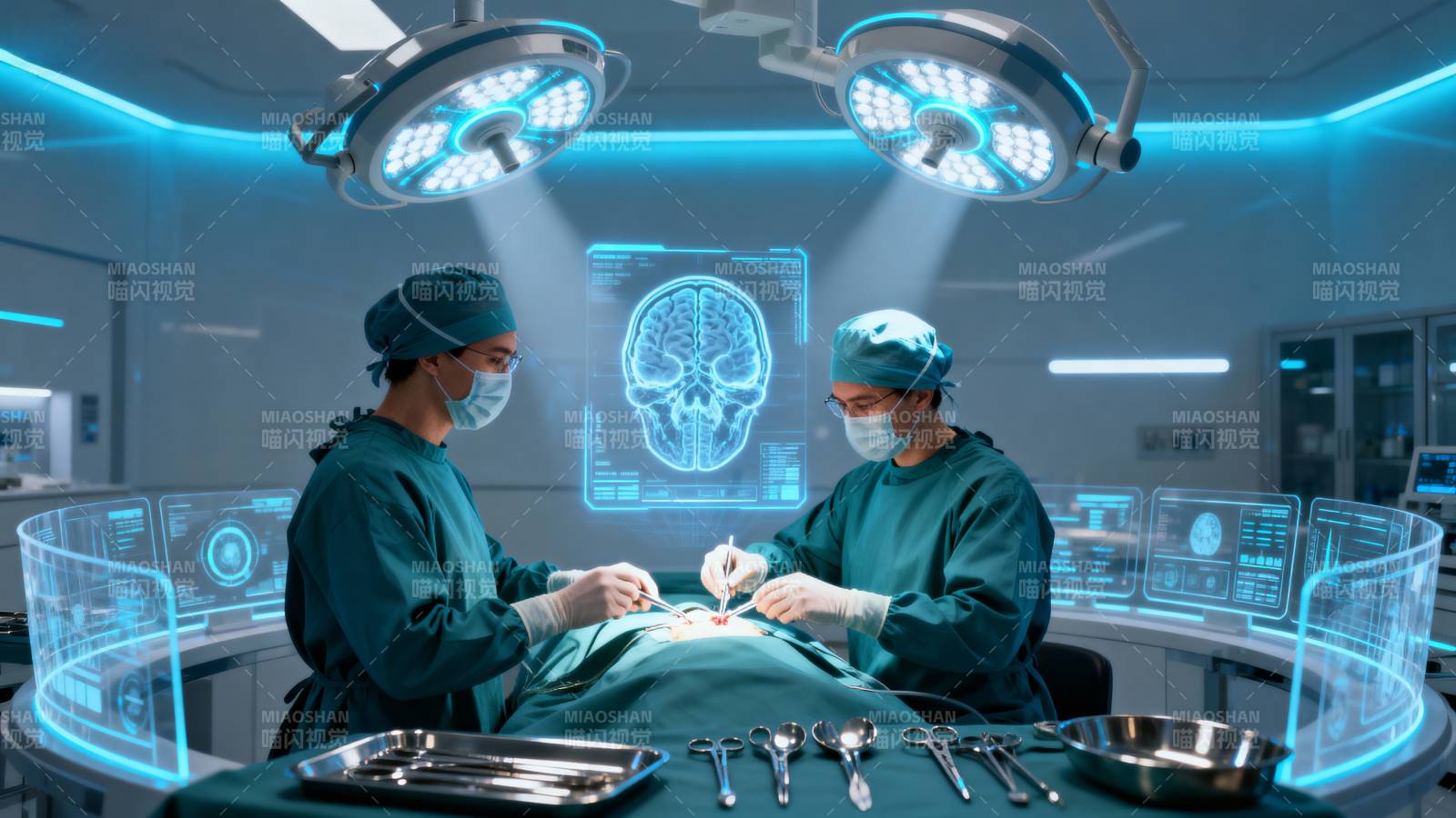 未来手术室场景图片