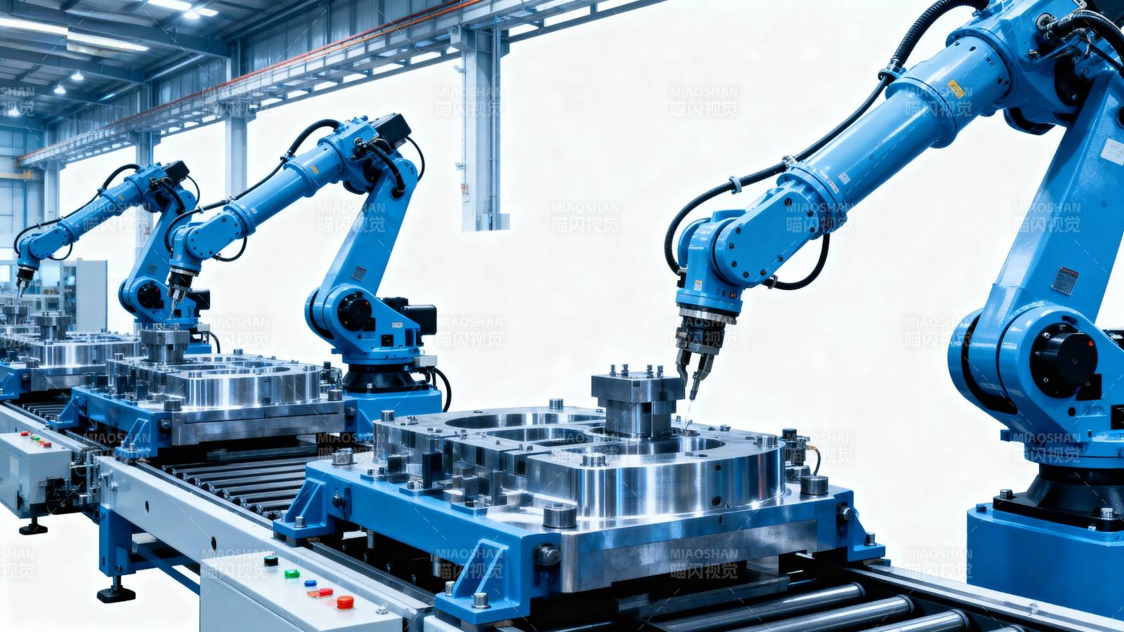 智能工厂机器人作业图片