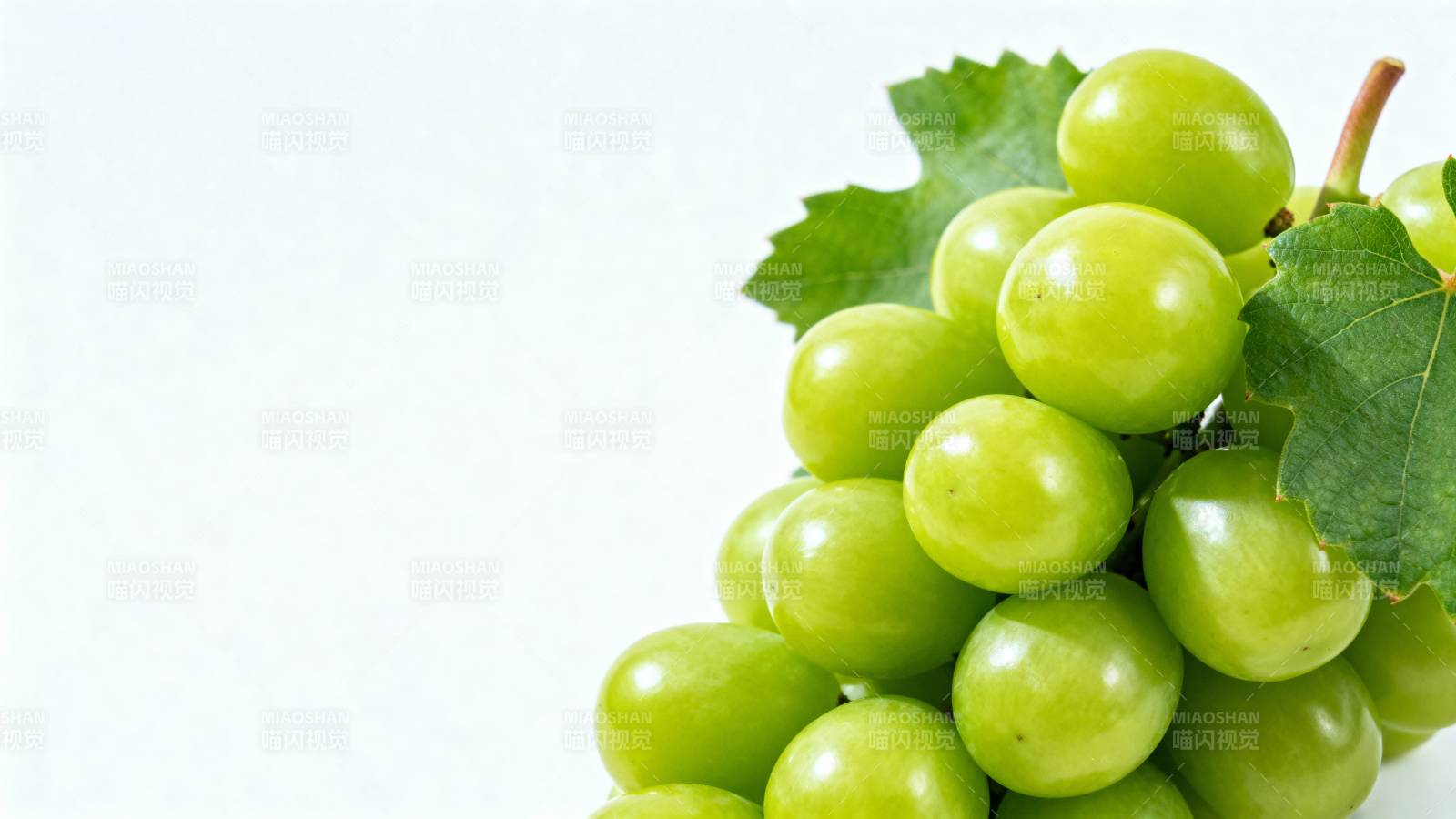 青葡萄特写图片