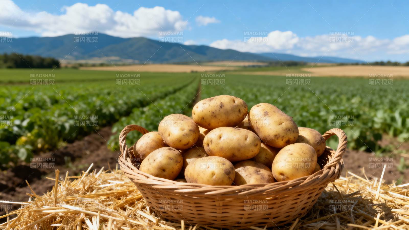 金秋土豆丰收景图片