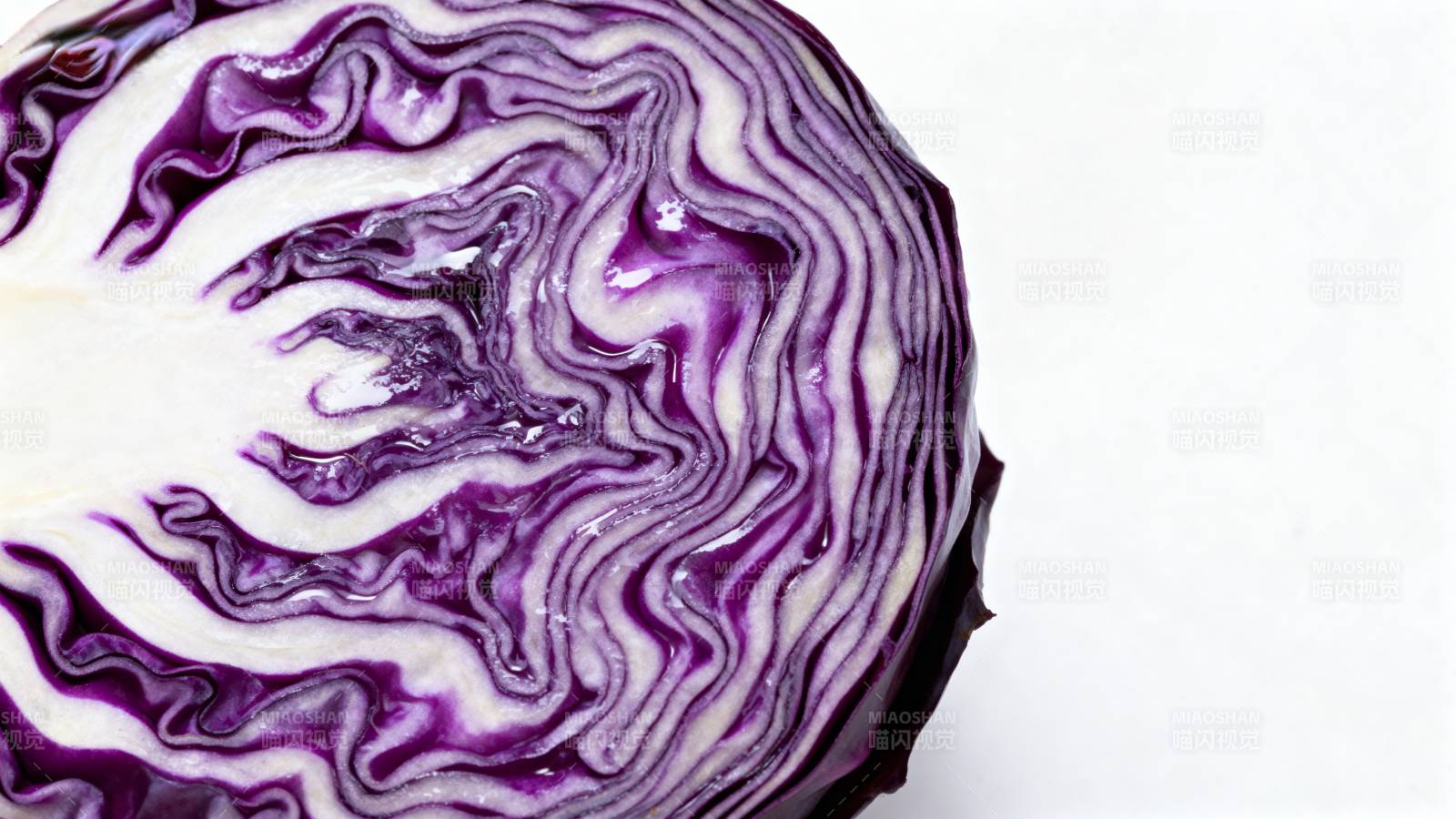 紫甘蓝切面纹理图片