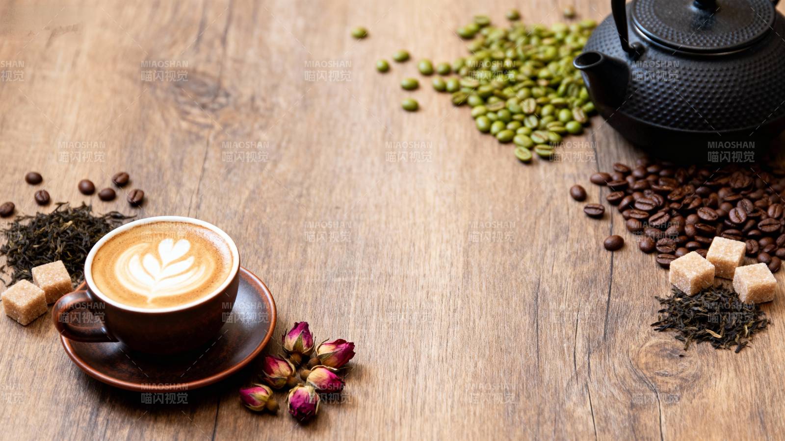 咖啡与茶的静谧时光图片