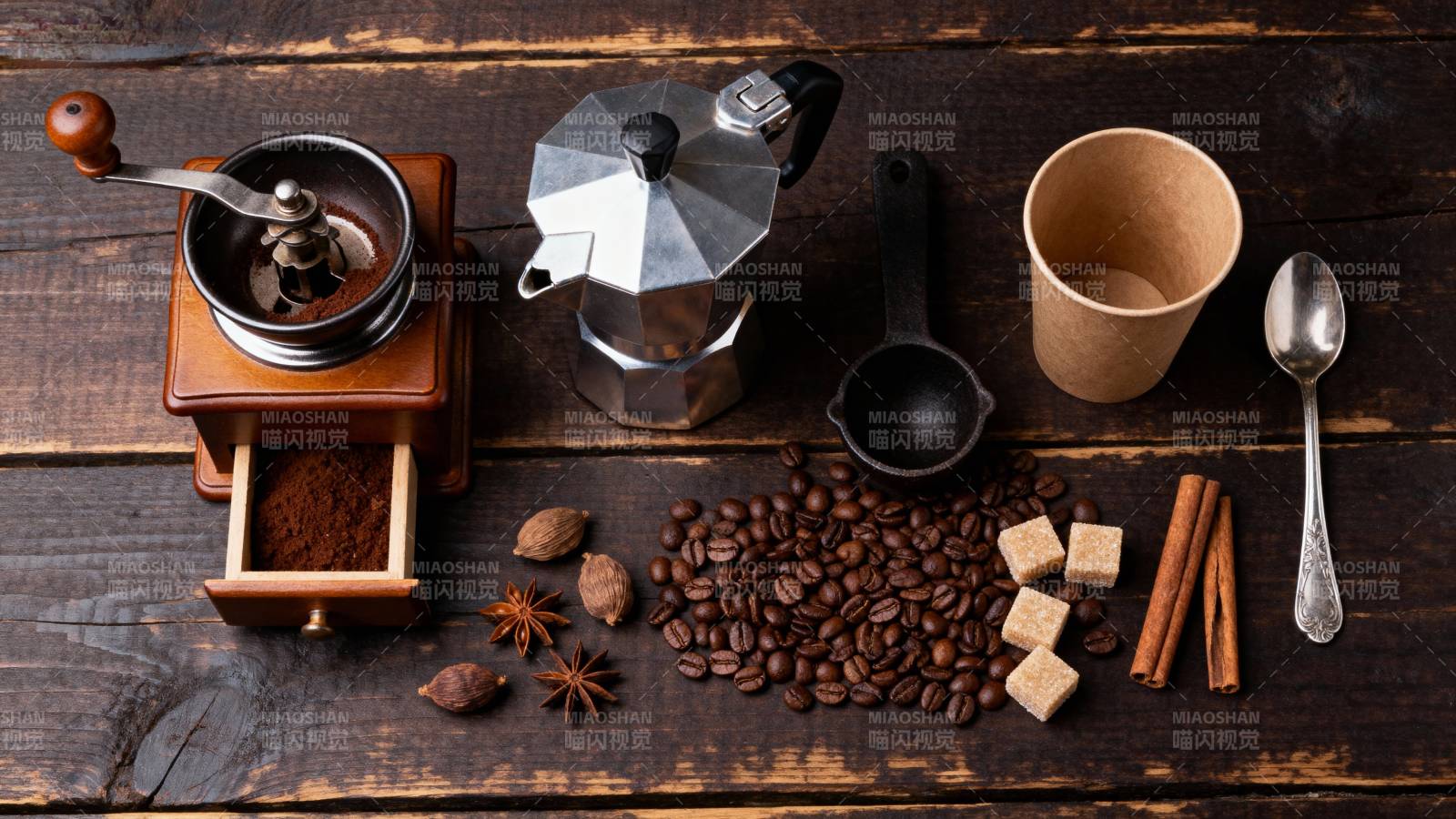 咖啡器具与香料图片