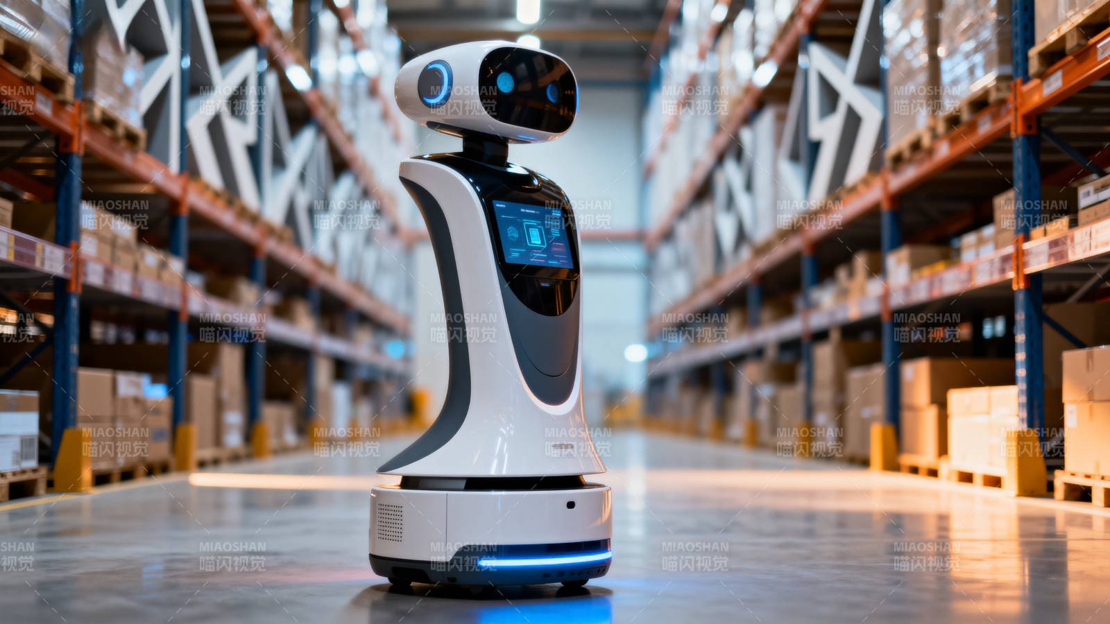 智能机器人巡检仓库图片