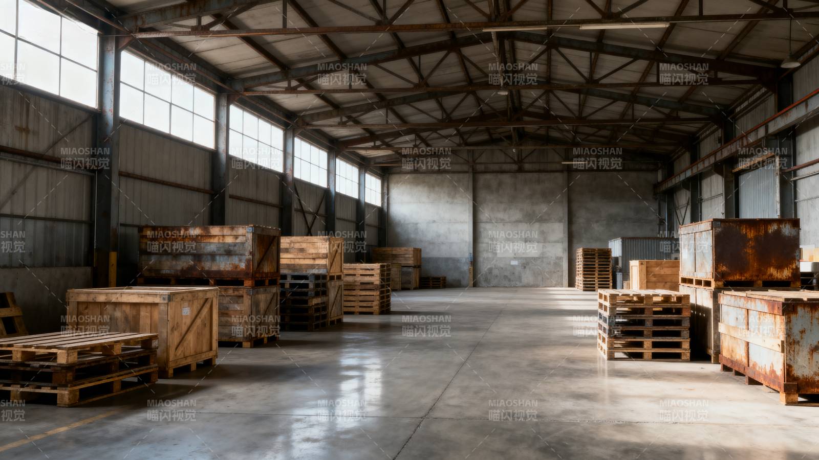 空旷仓库内景图片