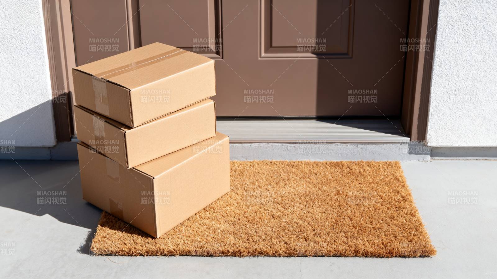 门口的快递包裹图片