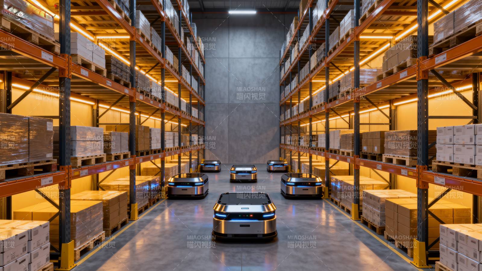 仓库中的智能汽车图片