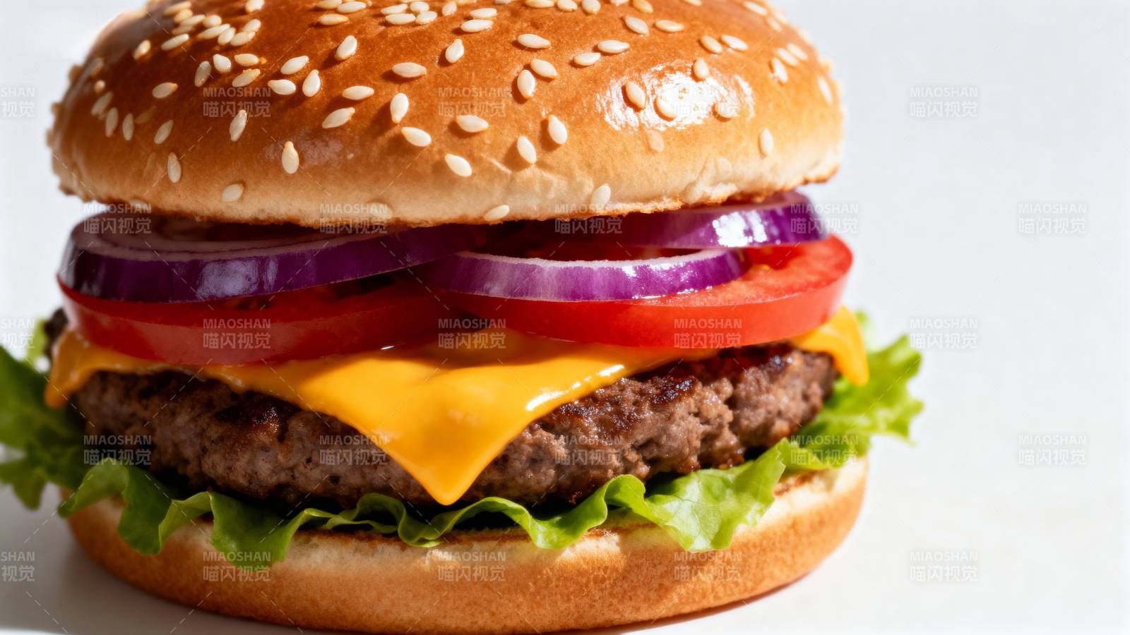 美味芝士汉堡图片