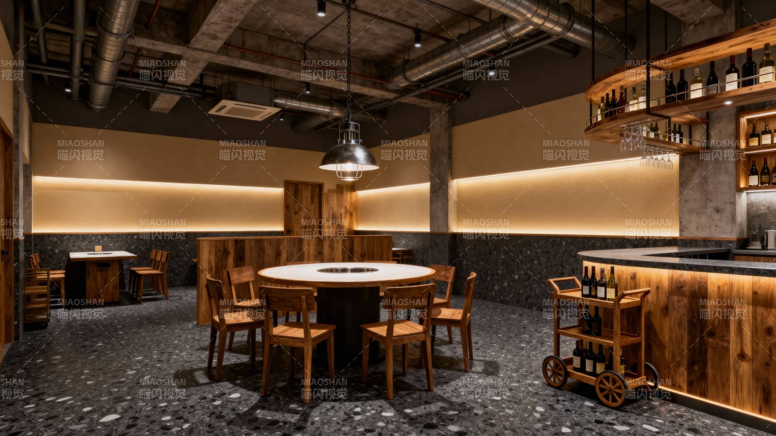 现代工业风餐厅图片