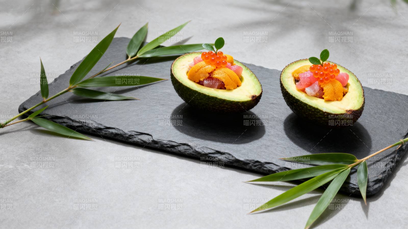 创意牛油果料理图片