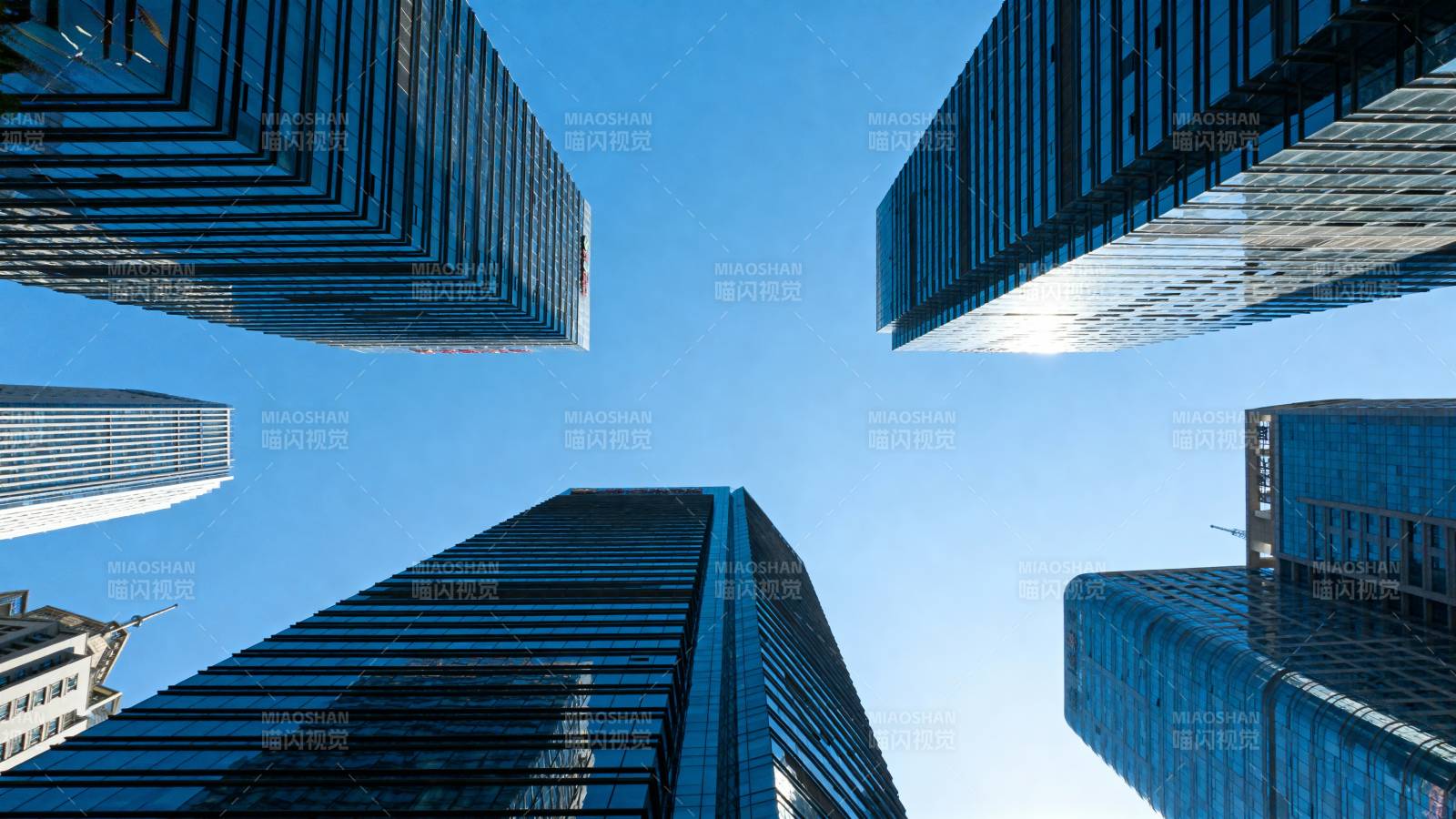 仰望都市天际线图片