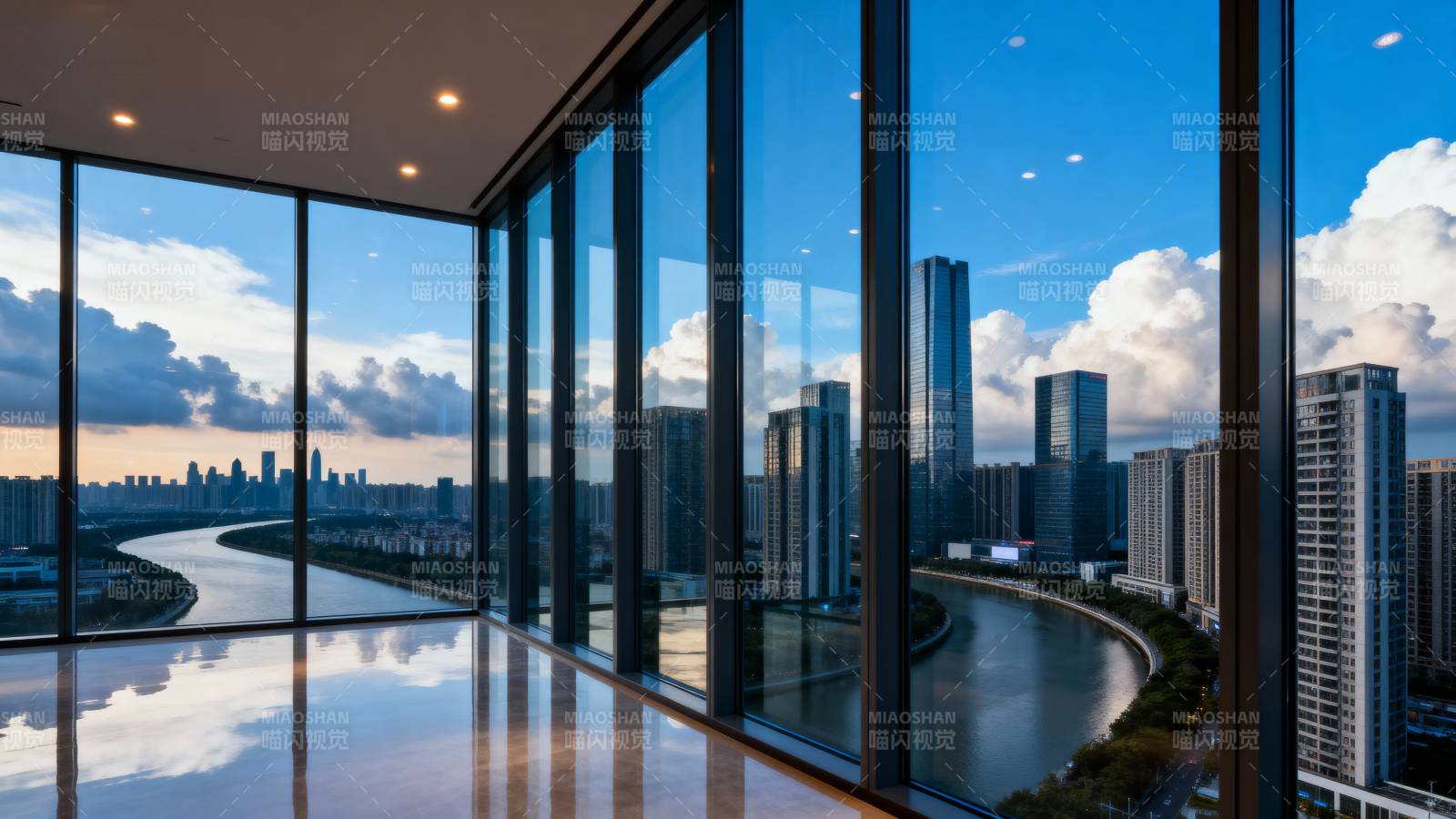 城市天际线美景图片