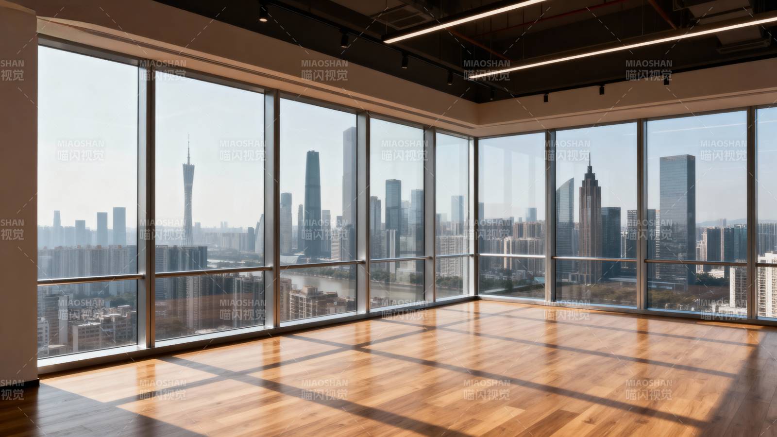 城市天际线全景图片