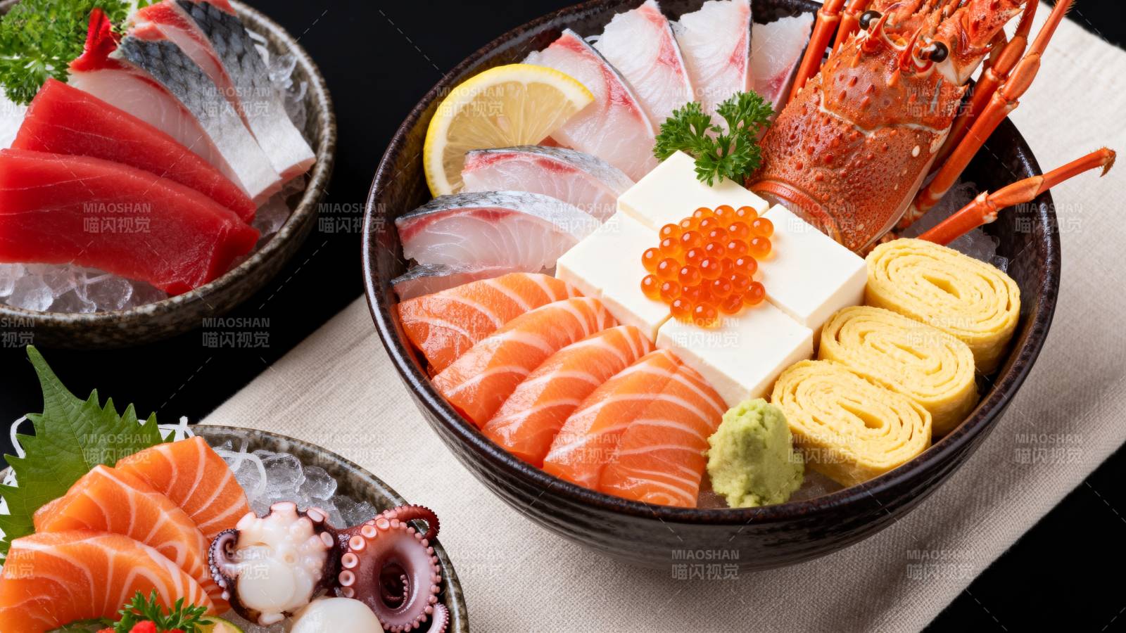 精致刺身拼盘图片