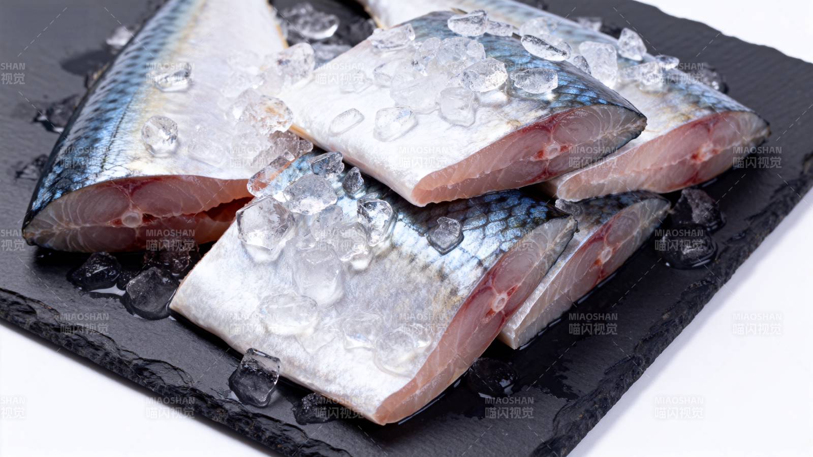 新鲜鱼片冰镇展示图片